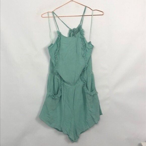 Homage LA Fringe Romper Open Back Like New Large RM-A - Picture 4 of 6